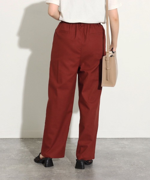 Factor=（ファクターイコール）の「麻混センターシームパンツ（その他パンツ・レディース・レッド/オフホワイト・FREE）」の4枚目の写真