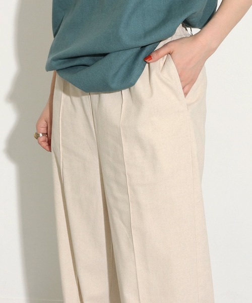 Factor=（ファクターイコール）の「麻混センターシームパンツ（その他パンツ・レディース・レッド/オフホワイト・FREE）」の8枚目の写真