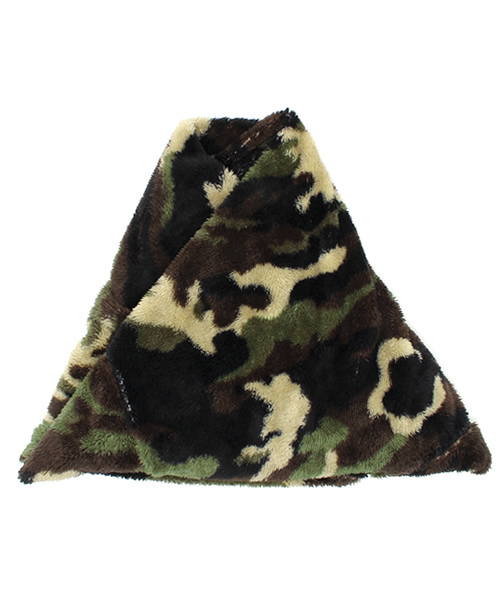 CIAOPANIC（チャオパニック）の「【Ciaopanic】カモ柄スヌード（ストール/ショール・レディース・ブラック/カーキ・FREE）」の4枚目の写真