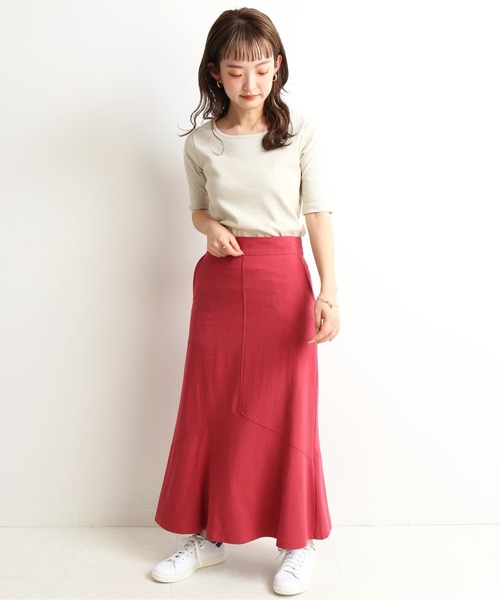 SLOBE IENA(スローブイエナ)の「リブバレエネックプルオーバー【手洗い可能】◆(Tシャツ/カットソー・レディース・ブラック/ピンク/グリーン/アイボリー・FREE)」の13枚目の写真
