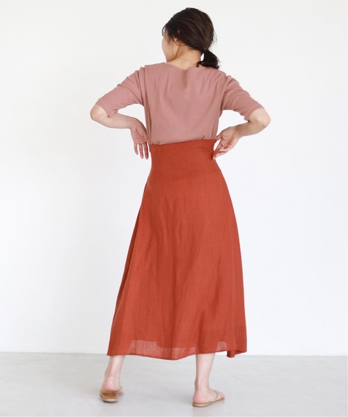 SLOBE IENA(スローブイエナ)の「リブバレエネックプルオーバー【手洗い可能】◆(Tシャツ/カットソー・レディース・ブラック/ピンク/グリーン/アイボリー・FREE)」の5枚目の写真