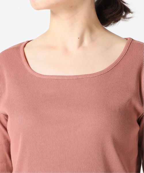 SLOBE IENA(スローブイエナ)の「リブバレエネックプルオーバー【手洗い可能】◆(Tシャツ/カットソー・レディース・ブラック/ピンク/グリーン/アイボリー・FREE)」の14枚目の写真