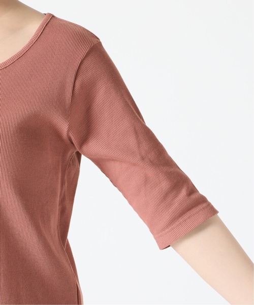 SLOBE IENA(スローブイエナ)の「リブバレエネックプルオーバー【手洗い可能】◆(Tシャツ/カットソー・レディース・ブラック/ピンク/グリーン/アイボリー・FREE)」の10枚目の写真