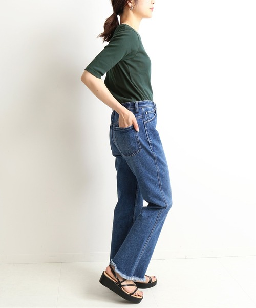 SLOBE IENA(スローブイエナ)の「リブバレエネックプルオーバー【手洗い可能】◆(Tシャツ/カットソー・レディース・ブラック/ピンク/グリーン/アイボリー・FREE)」の12枚目の写真