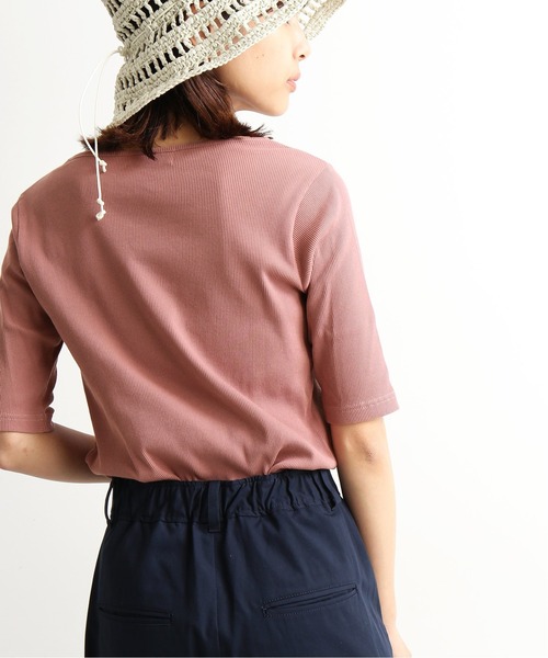 SLOBE IENA(スローブイエナ)の「リブバレエネックプルオーバー【手洗い可能】◆(Tシャツ/カットソー・レディース・ブラック/ピンク/グリーン/アイボリー・FREE)」の8枚目の写真