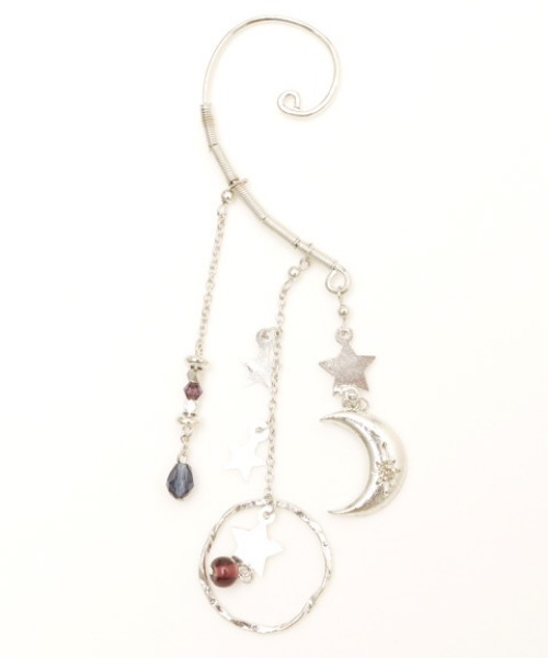 チャイハネ（チャイハネ）の「【チャイハネ】ムーナイヤーフック（イヤーカフ・レディース・シルバー/ゴールド・FREE）」の2枚目の写真