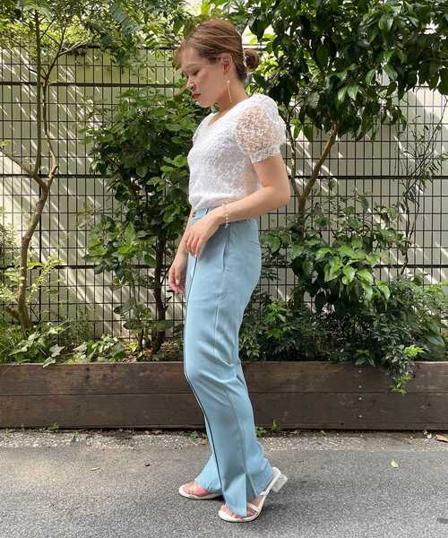 MAJESTIC LEGON(マジェスティックレゴン)の「ヘルシーカラーパンツ(その他パンツ・レディース・イエロー/ピンク/ブルー・SMALL/MEDIUM)」の4枚目の写真