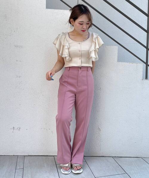 MAJESTIC LEGON(マジェスティックレゴン)の「ヘルシーカラーパンツ(その他パンツ・レディース・イエロー/ピンク/ブルー・SMALL/MEDIUM)」の10枚目の写真