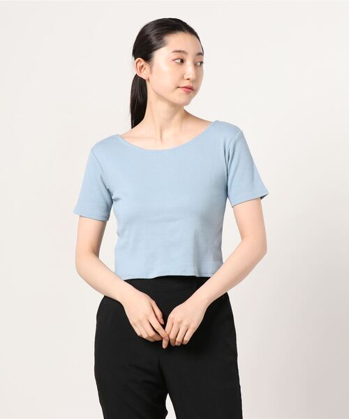 WEGO（ウィゴー）の「WEGO/2WAYレースアップスクエアリブTシャツ（Tシャツ/カットソー・レディース・ホワイト系その他5/サックスブルー・FREE）」の11枚目の写真