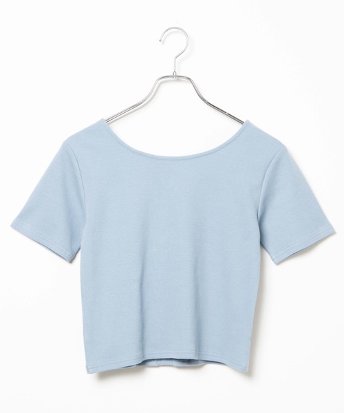 WEGO（ウィゴー）の「WEGO/2WAYレースアップスクエアリブTシャツ（Tシャツ/カットソー・レディース・ホワイト系その他5/サックスブルー・FREE）」の9枚目の写真