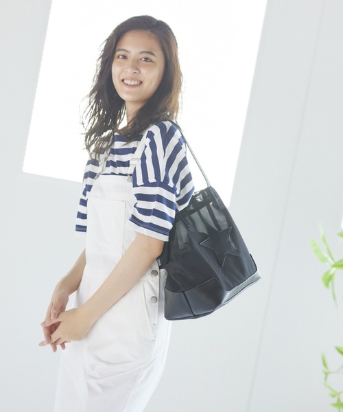 LIPSTAR（リップスター）の「≪CONTROL FREAK/コントロールフリーク≫スターパッチメッシュトートバッグ（トートバッグ・レディース・ブラック/グレー・FREE）」の8枚目の写真