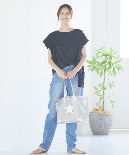 LIPSTAR（リップスター）の「≪CONTROL FREAK/コントロールフリーク≫スターパッチメッシュトートバッグ（トートバッグ・レディース・ブラック/グレー・FREE）」の10枚目の写真