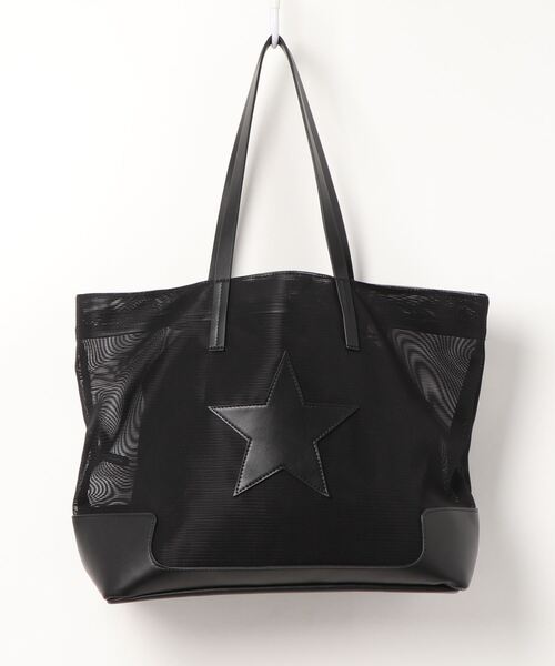 LIPSTAR（リップスター）の「≪CONTROL FREAK/コントロールフリーク≫スターパッチメッシュトートバッグ（トートバッグ・レディース・ブラック/グレー・FREE）」の4枚目の写真