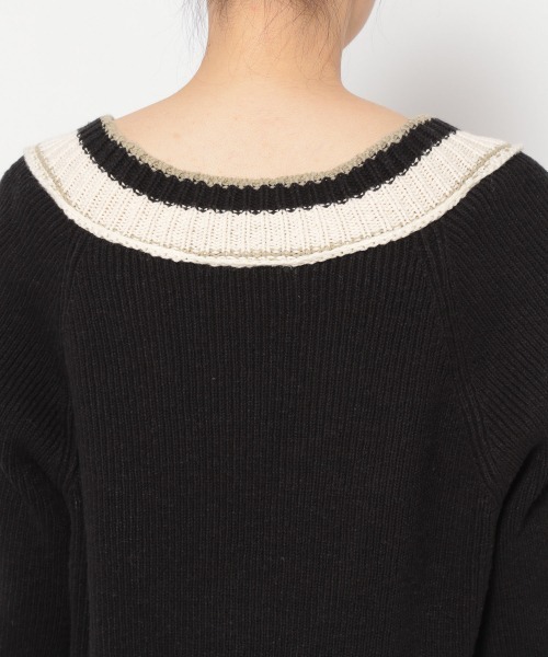 JEANASIS（ジーナシス）の「チルデンVプルオーバー/958380（ニット/セーター・レディース・ホワイト系その他/ブラック系その他/グリーン系その他・FREE）」の14枚目の写真