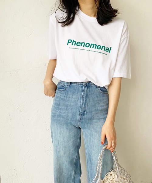 LIAN（リアン）の「PhenomenalカラーロゴプリントTシャツ（Tシャツ/カットソー・レディース・ブラック/パープル/レッド/オフホワイト/グリーン・FREE）」の16枚目の写真