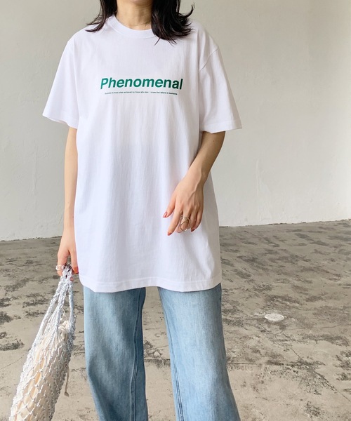 LIAN（リアン）の「PhenomenalカラーロゴプリントTシャツ（Tシャツ/カットソー・レディース・ブラック/パープル/レッド/オフホワイト/グリーン・FREE）」の6枚目の写真