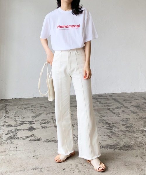 LIAN（リアン）の「PhenomenalカラーロゴプリントTシャツ（Tシャツ/カットソー・レディース・ブラック/パープル/レッド/オフホワイト/グリーン・FREE）」の9枚目の写真