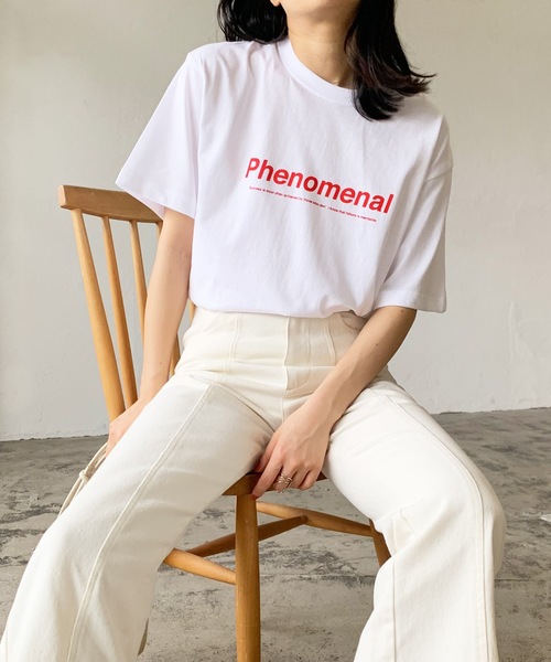 LIAN（リアン）の「PhenomenalカラーロゴプリントTシャツ（Tシャツ/カットソー・レディース・ブラック/パープル/レッド/オフホワイト/グリーン・FREE）」の17枚目の写真