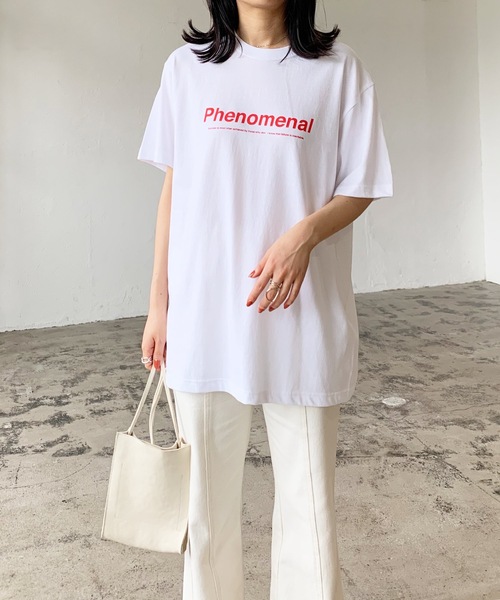 LIAN（リアン）の「PhenomenalカラーロゴプリントTシャツ（Tシャツ/カットソー・レディース・ブラック/パープル/レッド/オフホワイト/グリーン・FREE）」の21枚目の写真