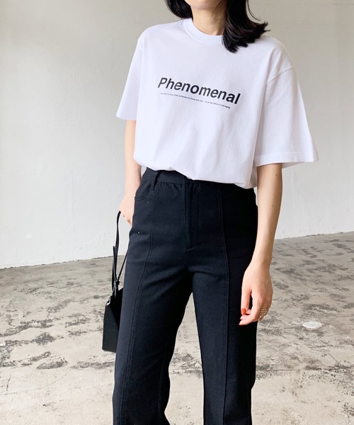 LIAN（リアン）の「PhenomenalカラーロゴプリントTシャツ（Tシャツ/カットソー・レディース・ブラック/パープル/レッド/オフホワイト/グリーン・FREE）」の7枚目の写真