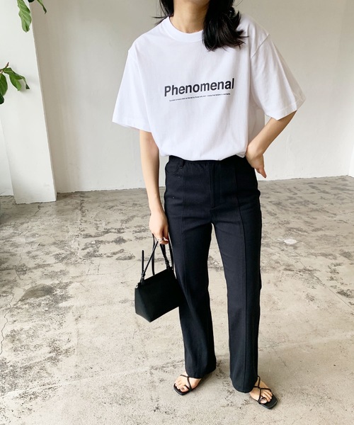 LIAN（リアン）の「PhenomenalカラーロゴプリントTシャツ（Tシャツ/カットソー・レディース・ブラック/パープル/レッド/オフホワイト/グリーン・FREE）」の10枚目の写真