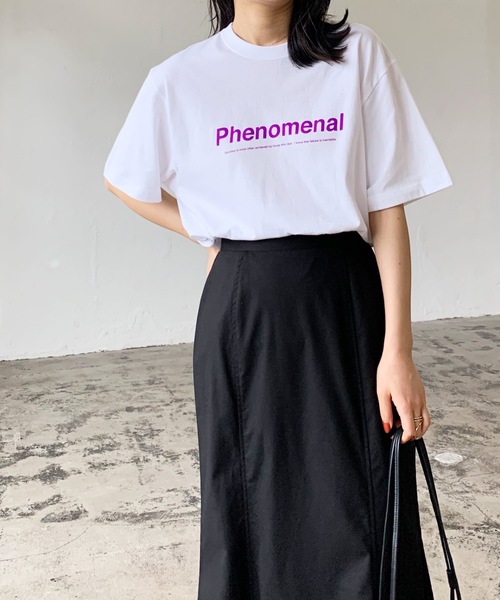 LIAN（リアン）の「PhenomenalカラーロゴプリントTシャツ（Tシャツ/カットソー・レディース・ブラック/パープル/レッド/オフホワイト/グリーン・FREE）」の14枚目の写真