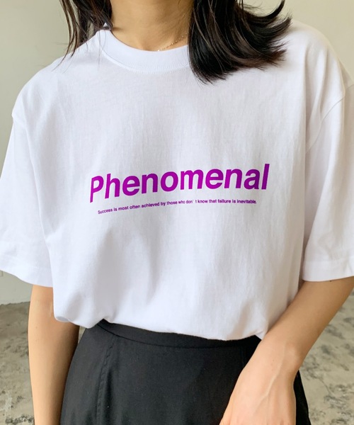 LIAN（リアン）の「PhenomenalカラーロゴプリントTシャツ（Tシャツ/カットソー・レディース・ブラック/パープル/レッド/オフホワイト/グリーン・FREE）」の22枚目の写真