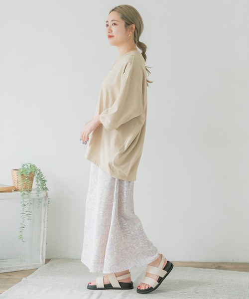 ITEMS URBANRESEARCH(アイテムズ アーバンリサーチ)の「プリントセミフレアスカート(スカート・レディース・チャコールグレー/ベージュ/オフホワイト・FREE)」の11枚目の写真