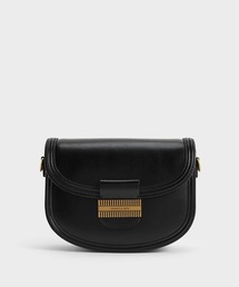 CHARLES & KEITH | エンベリッシュド サドルバッグ / Embellished Saddle Bag(ショルダーバッグ)