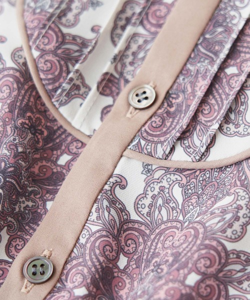 ROPE' PICNIC(ロペピクニック)の「サスティナブルプリント配色ワンピース(ワンピース・レディース・ブラック/オフホワイト/キャメル/ブラウン系その他2・38)」の14枚目の写真