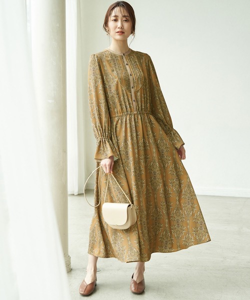 ROPE' PICNIC(ロペピクニック)の「サスティナブルプリント配色ワンピース(ワンピース・レディース・ブラック/オフホワイト/キャメル/ブラウン系その他2・38)」の19枚目の写真