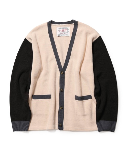 ADAM ET ROPE'(アダムエロペ)の「【LOGAN/ローガン別注】Color Block Cardigan(カーディガン/ボレロ・メンズ・オレンジ系その他3/ベージュ・L/M)」の10枚目の写真