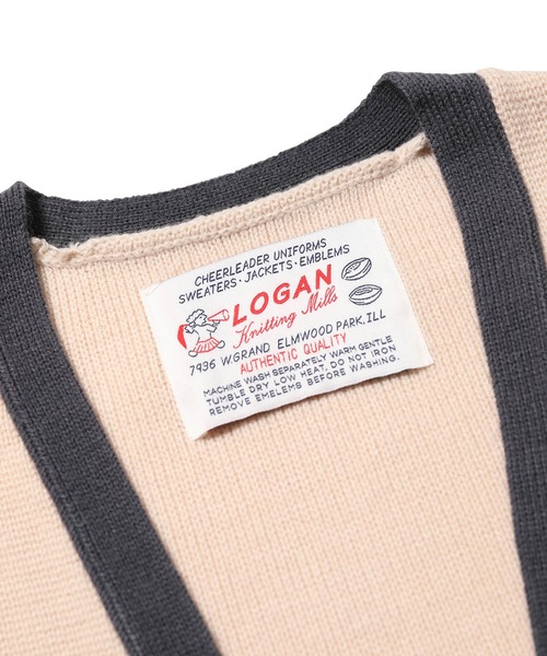 ADAM ET ROPE'(アダムエロペ)の「【LOGAN/ローガン別注】Color Block Cardigan(カーディガン/ボレロ・メンズ・オレンジ系その他3/ベージュ・L/M)」の11枚目の写真