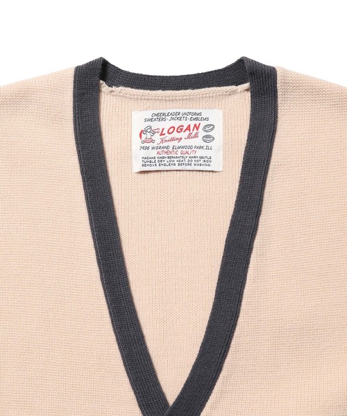 ADAM ET ROPE'(アダムエロペ)の「【LOGAN/ローガン別注】Color Block Cardigan(カーディガン/ボレロ・メンズ・オレンジ系その他3/ベージュ・L/M)」の12枚目の写真
