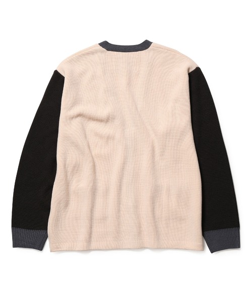 ADAM ET ROPE'(アダムエロペ)の「【LOGAN/ローガン別注】Color Block Cardigan(カーディガン/ボレロ・メンズ・オレンジ系その他3/ベージュ・L/M)」の13枚目の写真