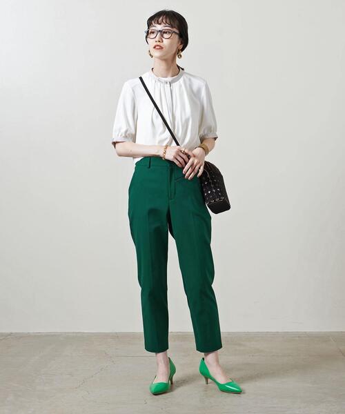 UNITED ARROWS（ユナイテッドアローズ）の「UBC C/N/PU スリム パンツ（その他パンツ・レディース・ホワイト/オフホワイト/ブラック/ケリー・36/34/38/40）」の9枚目の写真