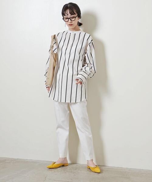 UNITED ARROWS（ユナイテッドアローズ）の「UBC C/N/PU スリム パンツ（その他パンツ・レディース・ホワイト/オフホワイト/ブラック/ケリー・36/34/38/40）」の14枚目の写真