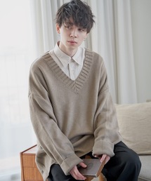 ADAMASTE | スーパーオーバーサイズVネックニット(ニット/セーター)