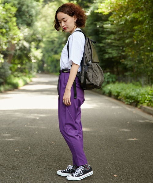 BURLAP OUTFITTER(バーラップアウトフィッター)の「BURLAP OUTFITTER(バーラップアウトフィッター)×ear ペイズリー柄レザーフラップリュック(バックパック/リュック・レディース・ブラック×カーキ・FREE)」の9枚目の写真