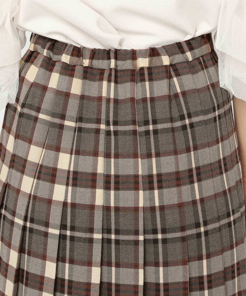 mysty woman（ミスティウーマン）の「タータンチェックラップスカート 216828（スカート・レディース・ブラック/ベージュ/アイボリー・FREE）」の12枚目の写真