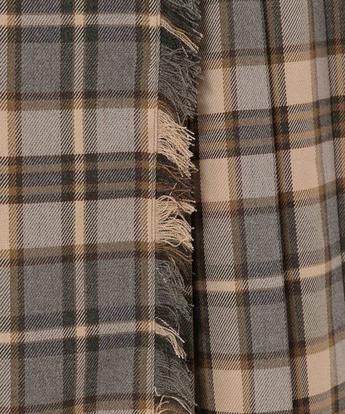 mysty woman（ミスティウーマン）の「タータンチェックラップスカート 216828（スカート・レディース・ブラック/ベージュ/アイボリー・FREE）」の5枚目の写真