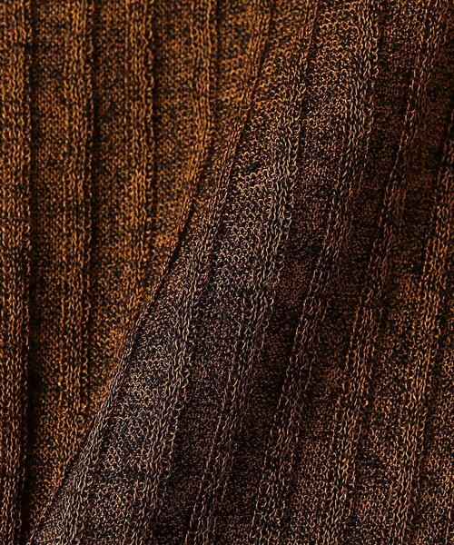 BEAUTY&YOUTH UNITED ARROWS（ビューティーアンドユースユナイテッドアローズ）の「BY メランジクルーネック5分袖 ニット -ウォッシャブル-◆（ニット/セーター・レディース・ライトブルー/ブラウン/ケリー・FREE）」の16枚目の写真