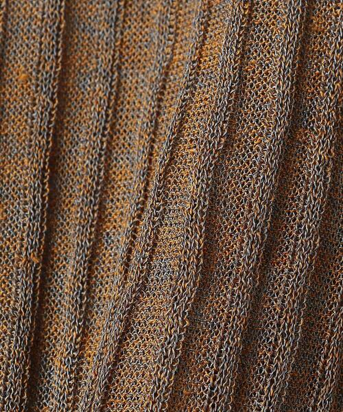 BEAUTY&YOUTH UNITED ARROWS（ビューティーアンドユースユナイテッドアローズ）の「BY メランジクルーネック5分袖 ニット -ウォッシャブル-◆（ニット/セーター・レディース・ライトブルー/ブラウン/ケリー・FREE）」の20枚目の写真