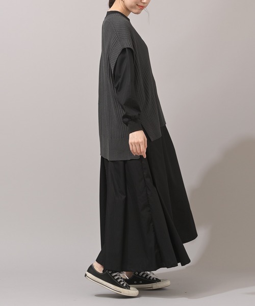 rps（アールピーエス）の「変わり編みＢＩＧベスト（ベスト・レディース・ベージュ/チャコールグレー・M）」の18枚目の写真