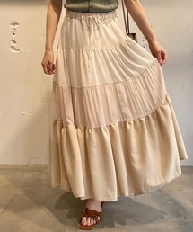 CAMILLE EAU | 異素材mixティアードスカート(スカート)