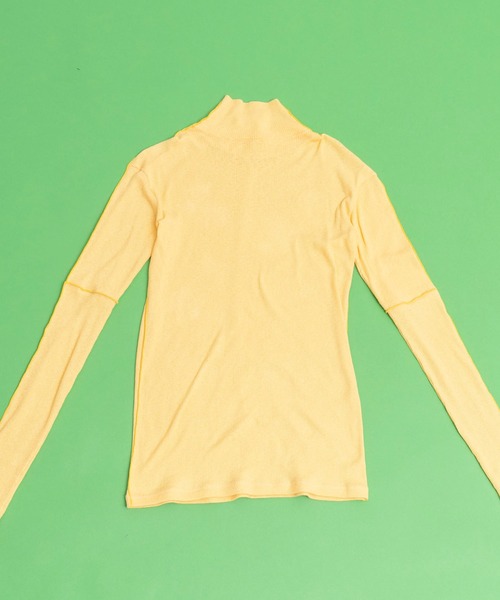 MAISON SPECIAL(メゾンスペシャル)の「コットンガーゼテレコハイネックトップ【MAISON SPECIAL/メゾンスペシャル】(Tシャツ/カットソー・レディース・ホワイト/ブラック/イエロー/オレンジ/グリーン・FREE)」の22枚目の写真