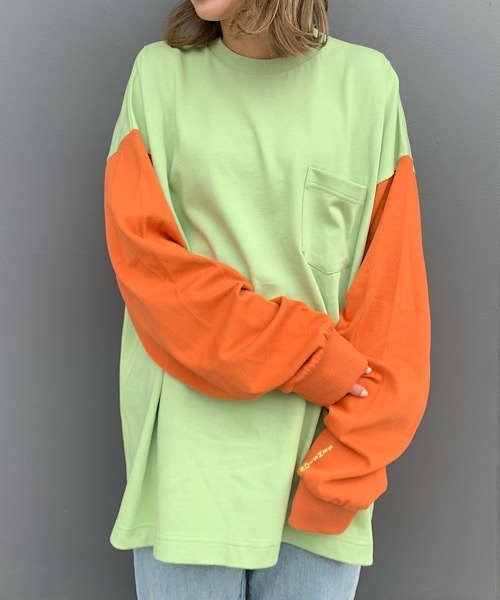 SENSION（センション）の「SENSION long sleeve tee（Tシャツ/カットソー・メンズ・ホワイト系その他/グリーン系その他/ピンク系その他・FREE）」の2枚目の写真