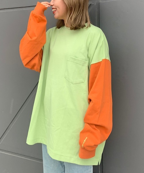 SENSION（センション）の「SENSION long sleeve tee（Tシャツ/カットソー・メンズ・ホワイト系その他/グリーン系その他/ピンク系その他・FREE）」の4枚目の写真