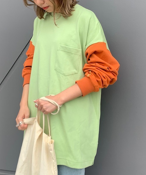 SENSION（センション）の「SENSION long sleeve tee（Tシャツ/カットソー・メンズ・ホワイト系その他/グリーン系その他/ピンク系その他・FREE）」の6枚目の写真