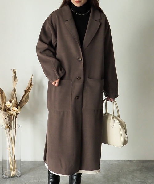 Riberry（リベリー）の「ダブルフェイスチェスターコート（チェスターコート・レディース・ブラック/アイボリー/モカ・MEDIUM）」の3枚目の写真